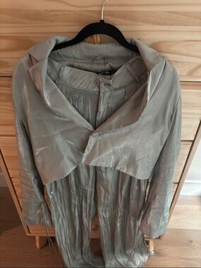 Nasty Gal Light Sage Silk-Look Draped Set